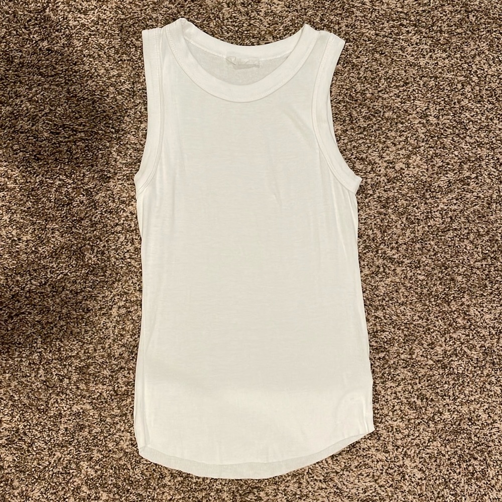 Talulah Ribbed Fitted Tank Top White EUC 2XL